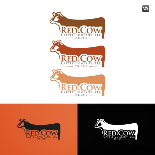 Red cow cattle company, llc needs a professional logo. design contest | 99designs