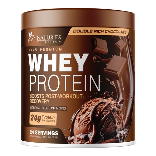 Tasty Whey Protein Chocolate Design Needed for Nature's Nutrition Design réalisé par UnderTheSea™