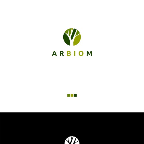 Show the "bio" and "industry" in the Arbiom logo, a sustainable bio-chemicals company Design by Toni Zufic