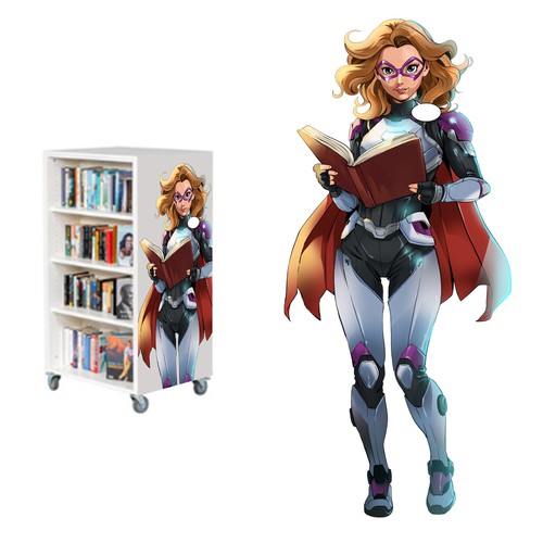 Comics (super-hero) Character - promoting reading in libraries Design by xhiinfiel