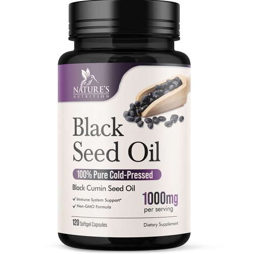 Natural Black Seed Oil Design Needed for Nature's Nutrition Design by UnderTheSea™