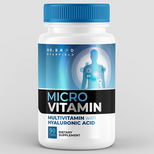 We Need a Vibrant and Scientifically-Inspired Label Design for MicroVitamin Design by Poroyo