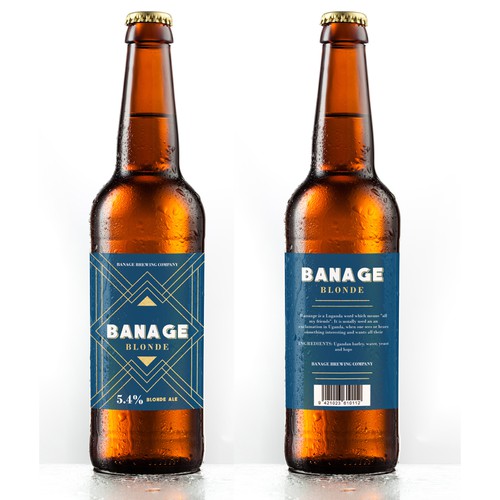 A Ugandan Beer Label Banange Blonde Product label contest