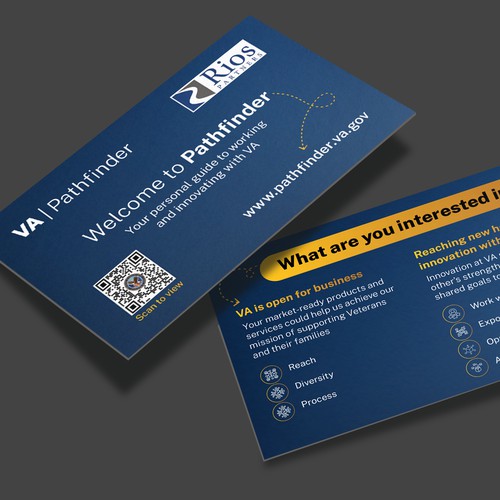 QR Code Handout Card for Veteran Care Innovation Design by Muaz™