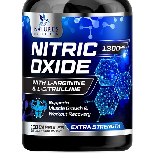 Nitric Oxide label design needed for Nature's Nutrition Diseño de rembrandtjurin