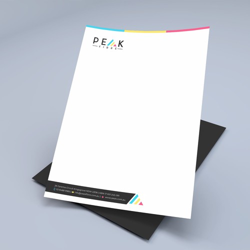 Creative, slick, professional Stationary for New Brand - Peak Fibre - Design by Xclusive16