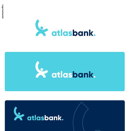 Logo for Atlas Online Bank. Design by Vormelique