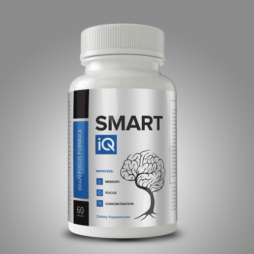 Brain Supplement Label Design Design by ghulamahmad98