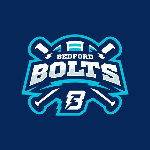 Team logo for the Bedford Bolts girls softball team Design by Karisdesigns