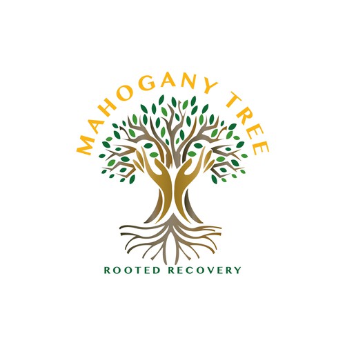 Mahogany Tree, Rooted Recovery.  Grow into new life! Design by TaSereda