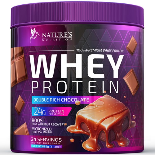 Diseño de Tasty Whey Protein Chocolate Design Needed for Nature's Nutrition de R O S H I N