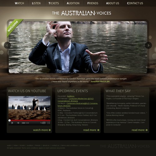 Design a new website for The Australian Voices Diseño de CSS Graphix