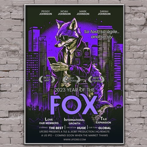 Life360 2023 Year of the Fox Poster Design by Rockinrule