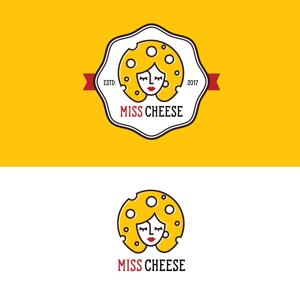 Cheeky logo with the title 'Fun logo for a cheese brand'