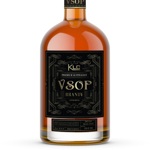 Classic & very premium Australian brandy label-ontwerp door ronin71