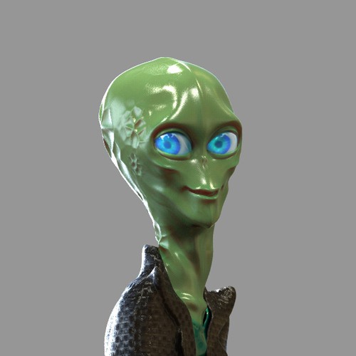 Alien main character design for a movie Design by dxbdesign