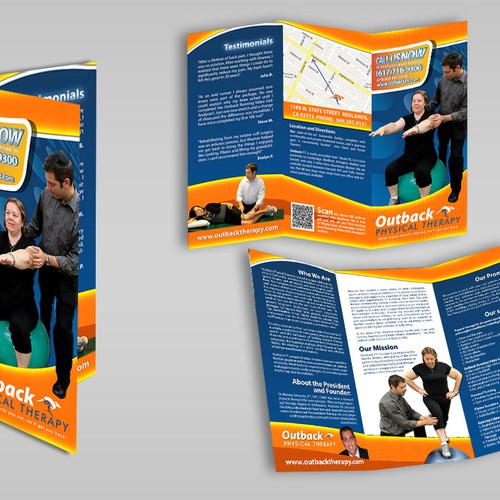 Help Outback Physical Therapy with a new brochure design Design by Javanotti