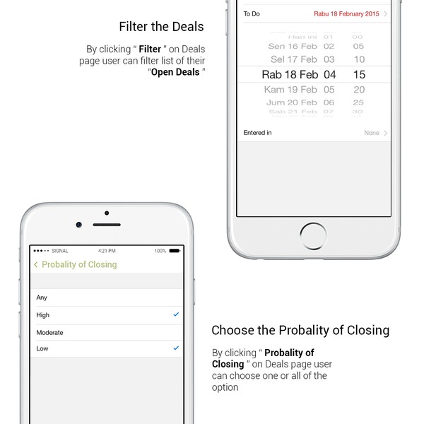 iOS8 - Design a Beautiful UX for a new CRM application.