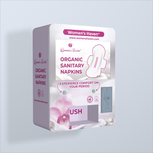 Vending Machine Signage for Feminine Product brand Design by Vitalia.m