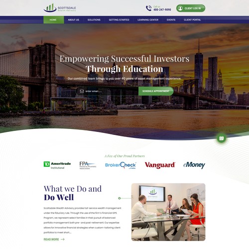 Design Home Page Design for Financial Advisor di Alisha.