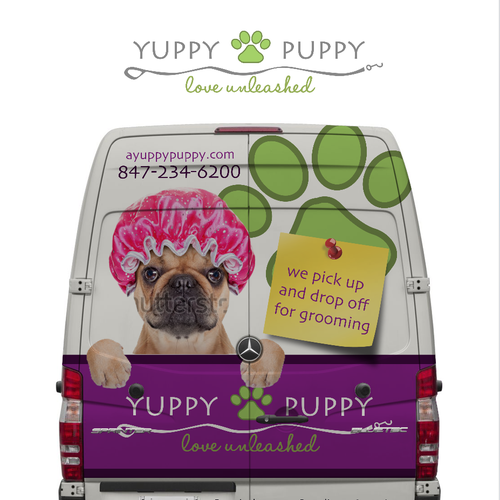 Car Wrap! Make our doggie daycare van the talk of the town! Car
