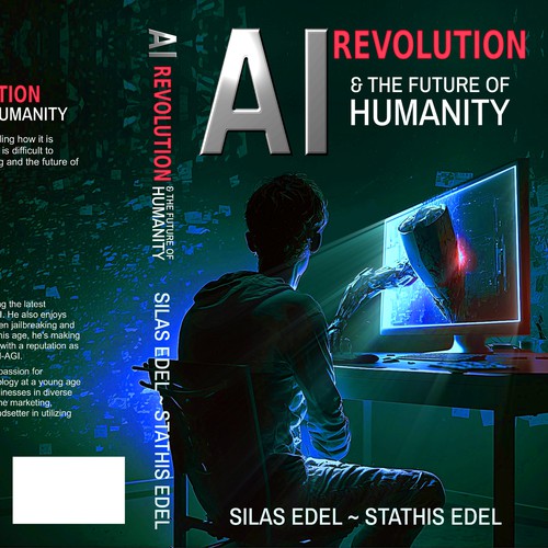 Futuristic AI Book Cover - AI vs Humans/Dark Design by SusansArt