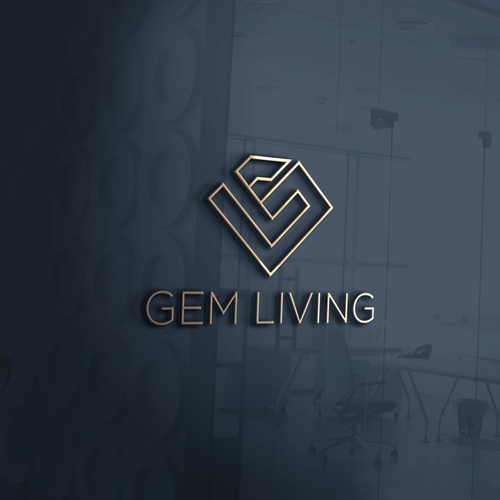 Geometrical, minimalist, modern brand design for Gem Living Design by bberes99