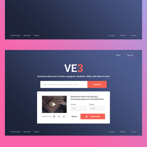 VE3 - Simple Video Downloader Website | Google Style Ontwerp door jayql.design