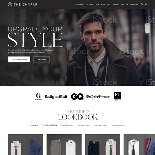 Designs | The Chapar - Mens Personal Styling - Website Re-Design | Web ...