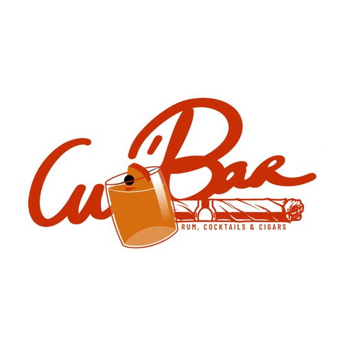 Tiki Bar logo - Rum, Cocktails & Cigars. Design by ROZACE