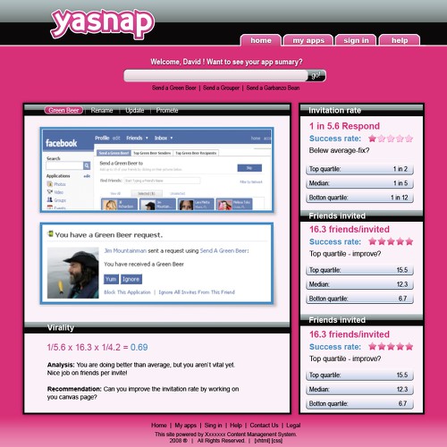 Social networking site needs 2 key pages Diseño de MHY