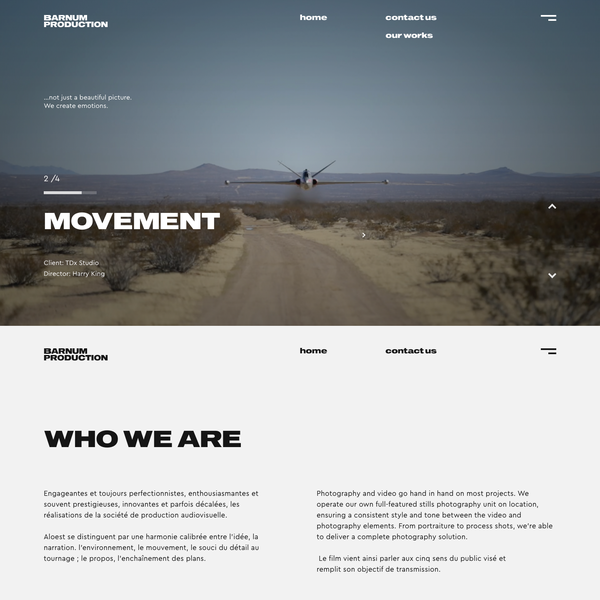 Design by rombombar titled "Website for the Video Production Company"