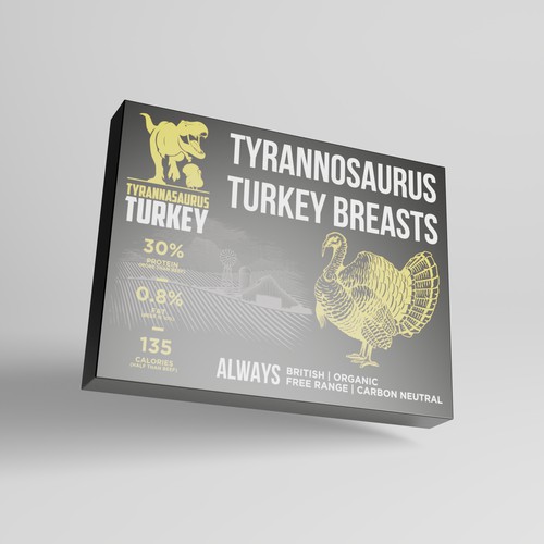 TYRANNOSAURUS TURKEY BREASTS - POWERFUL PACKAGING NEEDED! Design by Dedi Santosa