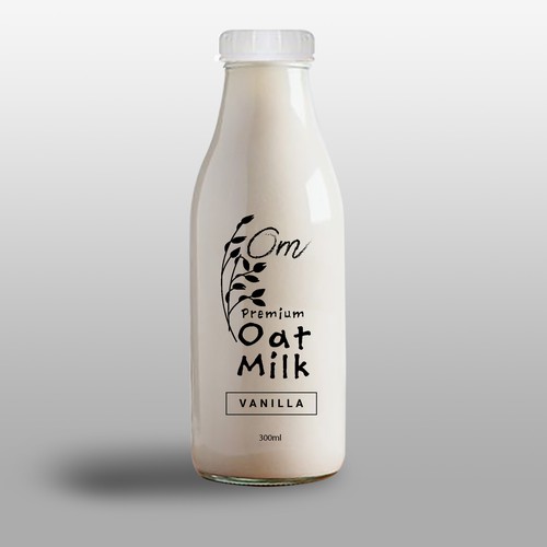 New oat Milk label Design por Nirmana92