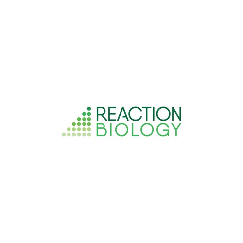 redesign of a logo saying Reaction Biology Design by sammynerva