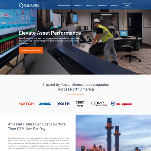 Engaging B2B Website Upgrade for AssetSense Design by Obizzy