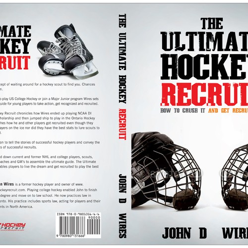 Book Cover for "The Ultimate Hockey Recruit" Diseño de line14