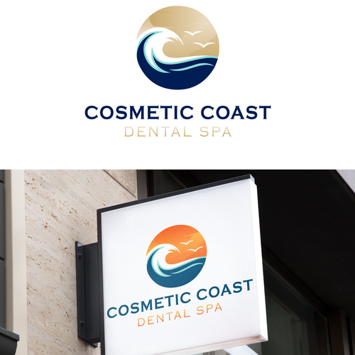 Design old money aesthetic for boutique cosmetic dental office located on the coast on NC Design by Monstrak