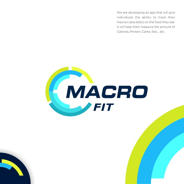 Macro Fit | Fitness Aplication Apps | Colorful Logo