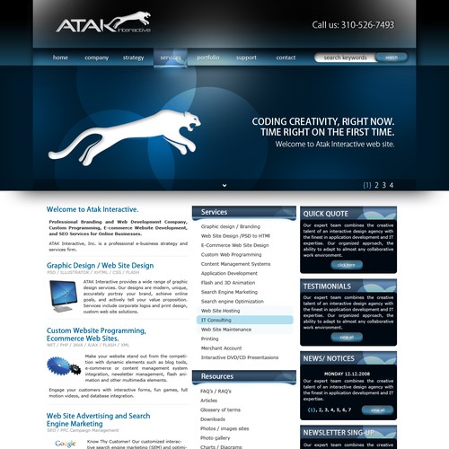 Interactive Services Agency Web Redesign - Award Winner Wanted Design by Dimitar Gyurov
