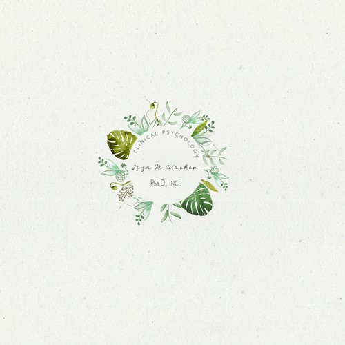 Psychologist needing a delicate, feminine watercolor style tree, branch or leaf logo デザイン by cadina