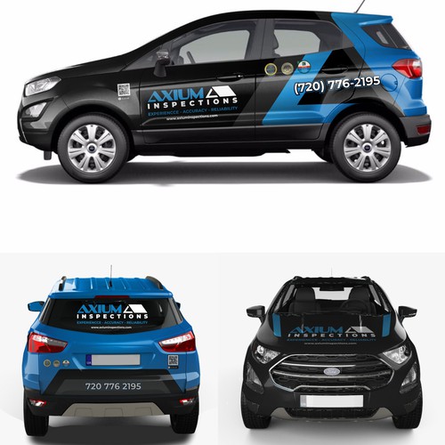 Partial Wrap For Black 2020 Ford EcoSport Design by Bogi_Graphics