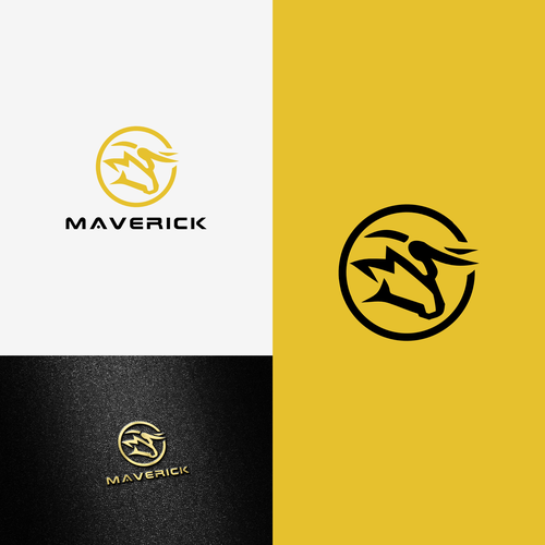 Need a modern abstract bull and M logo for our concrete construction company named Maverick. Design by Ikim