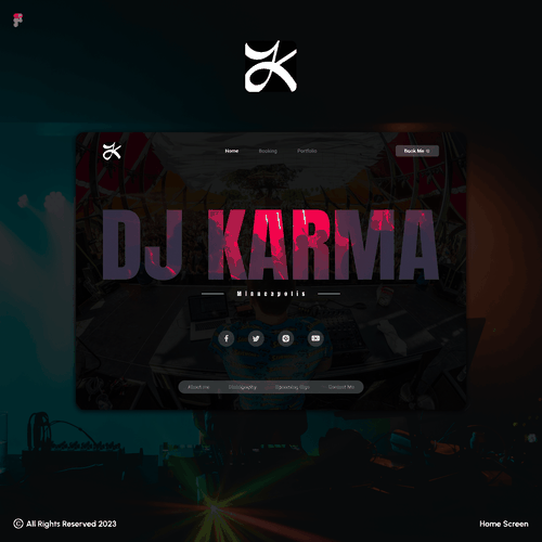 dj karma - playing good music since 2007 Design by Imanuel Aji