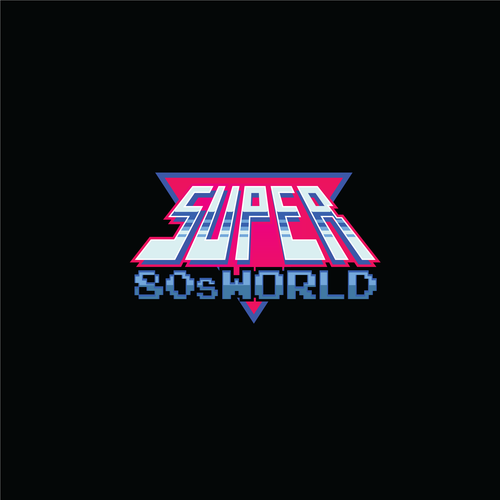 Create a totally bitchin' logo for our "Super 80s World" retro video game Diseño de Grifix