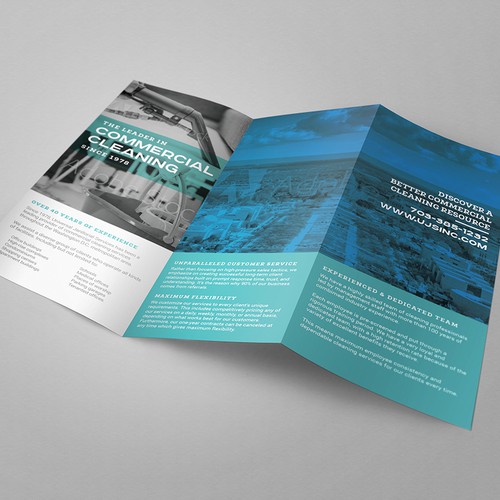 Brochure for an established commercial cleaning business Design by insertwittyusername