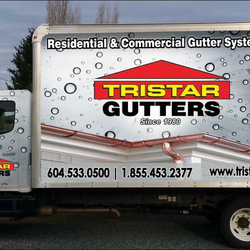 Tristar Gutter truck vehicle wrap (I AM HAVING A PRO INSTALL WRAP) Design by T i f a n y' s