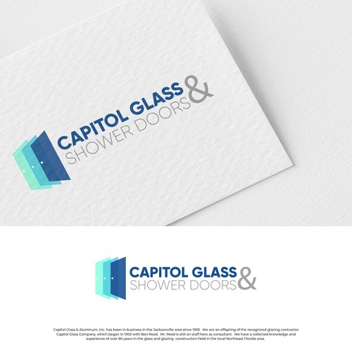 Capitol Glass (Shower Door Focus) Logo Design by Michael Diasz