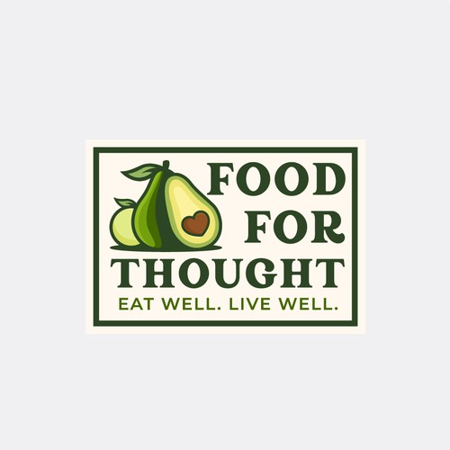 Fresh, Playful Island-Inspired Logo for Food For Thought – Organic Café & Market in the Florida Keys Design by norzone