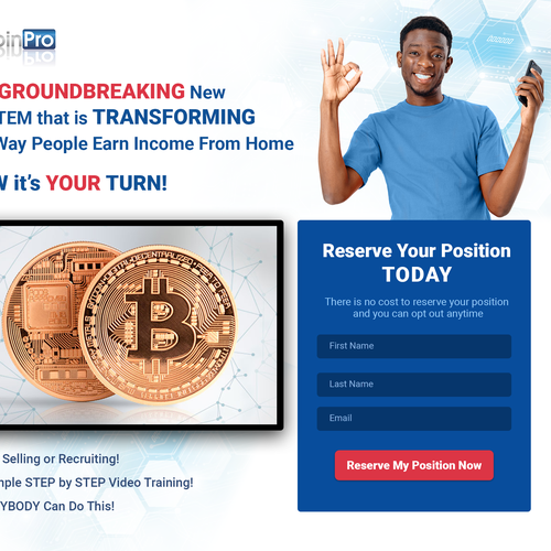 Landing page design contest entry by Anca Designs